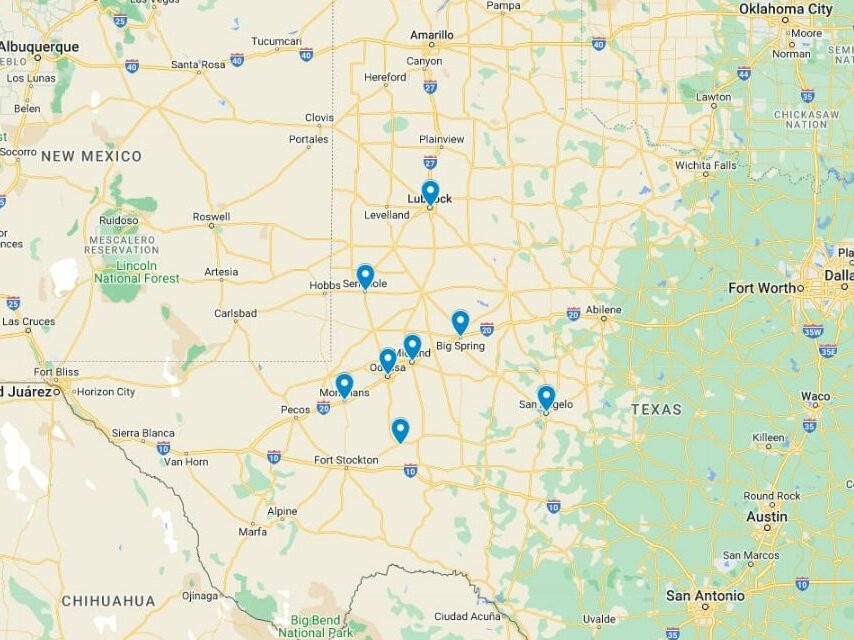Pressure Washing Service Midland TX 5 map footer